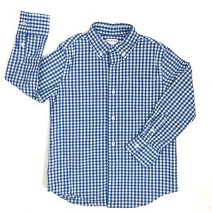 Crewcuts Blue and White Checkered Button-Down Shirt
